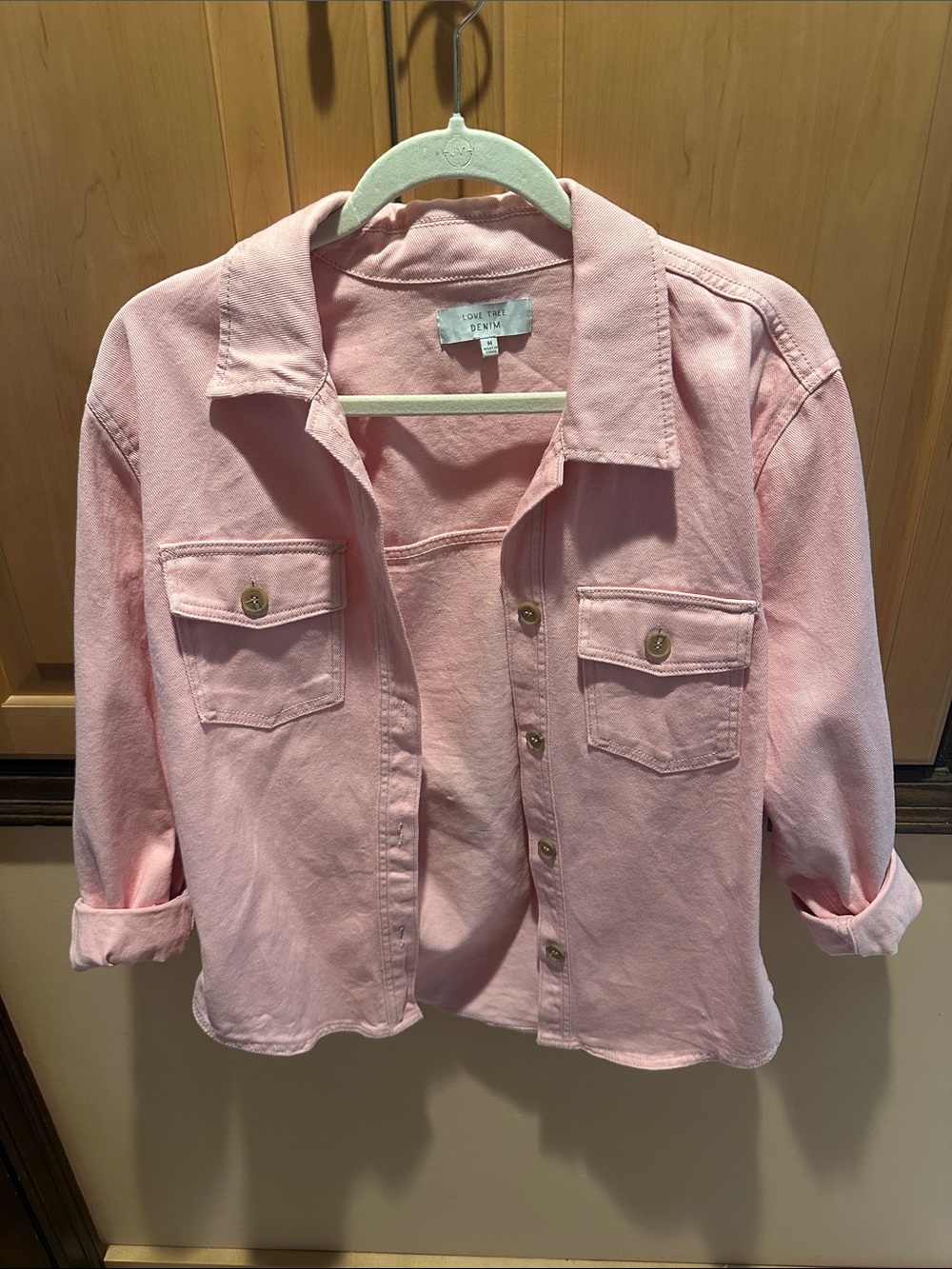 Love Tree Pink Denim Jean Jacket